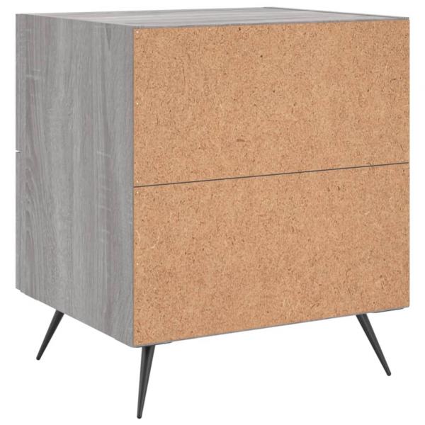 Nachttische 2 Stk. Grau Sonoma 40x35x47,5 cm Holzwerkstoff