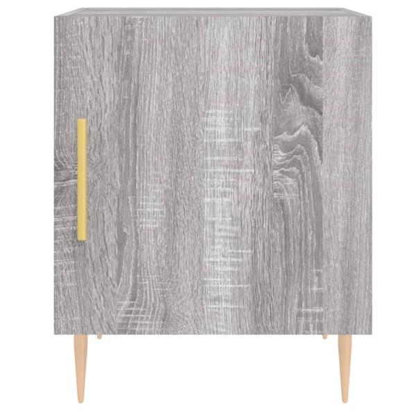Nachttische 2 Stk. Grau Sonoma 40x40x50 cm Holzwerkstoff