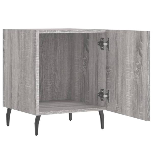 Nachttische 2 Stk. Grau Sonoma 40x40x50 cm Holzwerkstoff