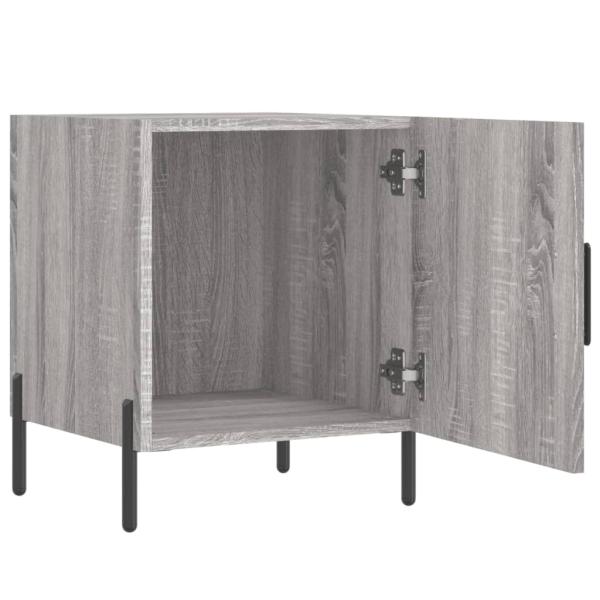 Nachttische 2 Stk. Grau Sonoma 40x40x50 cm Holzwerkstoff