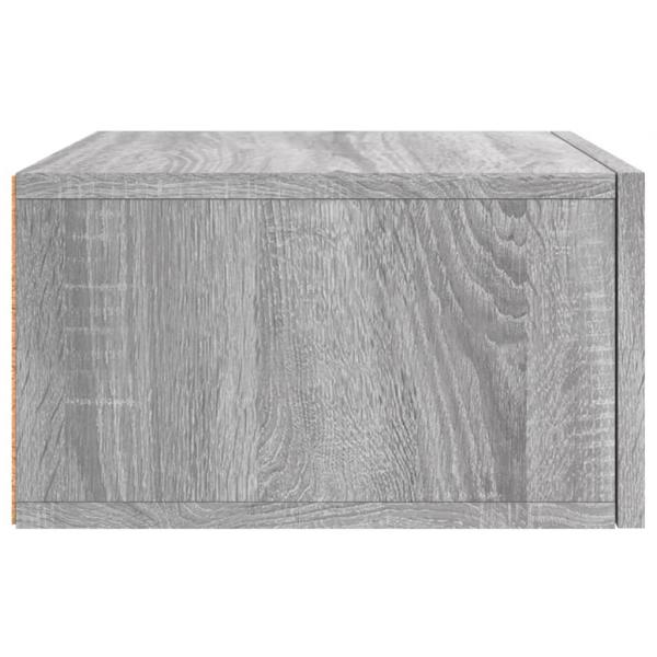 Wand-Nachttische 2 Stk. Grau Sonoma 35x35x20 cm