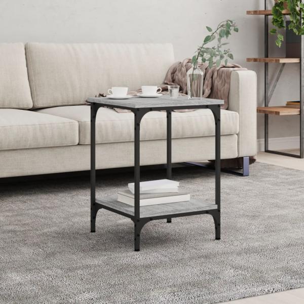 ARDEBO.de - Couchtisch Grau Sonoma 40x40x55 cm Holzwerkstoff
