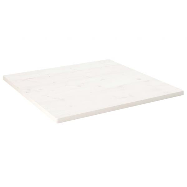 ARDEBO.de - Tischplatte Weiß 80x80x2,5 cm Massivholz Kiefer Quadratisch
