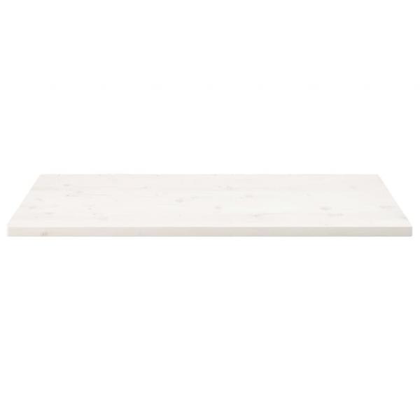 Tischplatte Weiß 100x50x2,5 cm Massivholz Kiefer Rechteckig