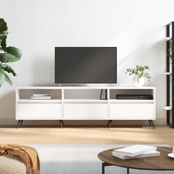 ARDEBO.de - TV-Schrank Weiß 150x30x44,5 cm Holzwerkstoff