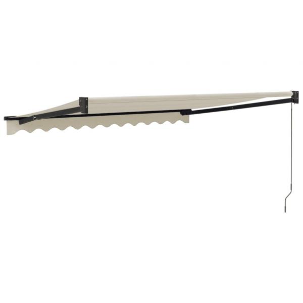 Markise Einziehbar Creme 3x2,5 m Stoff und Aluminium