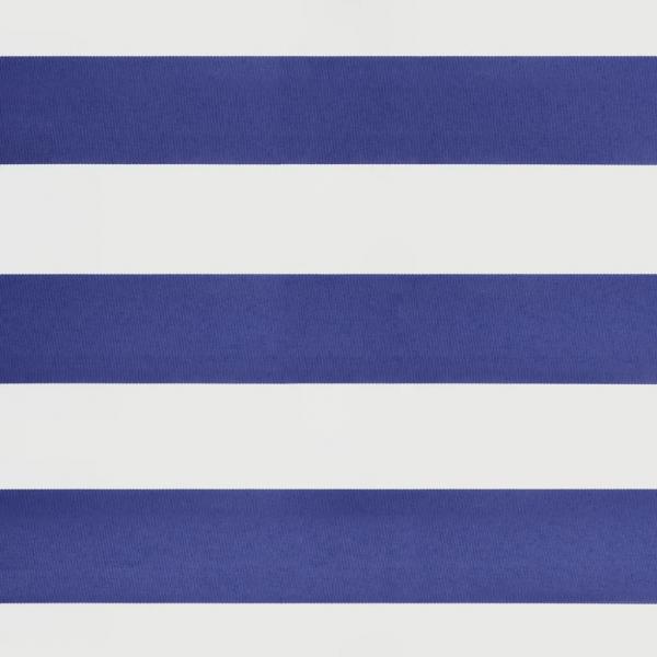 Markise Einziehbar Blau und Weiß 3,5x2,5 m Stoff und Aluminium