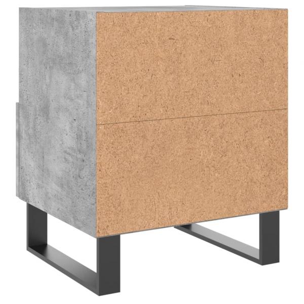 Nachttische 2 Stk. Betongrau 40x35x47,5 cm Holzwerkstoff