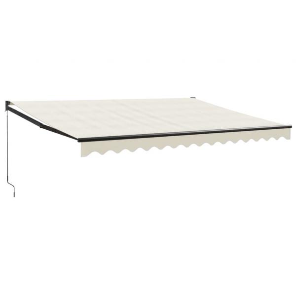 Markise Einziehbar Creme 4x3 m Stoff und Aluminium