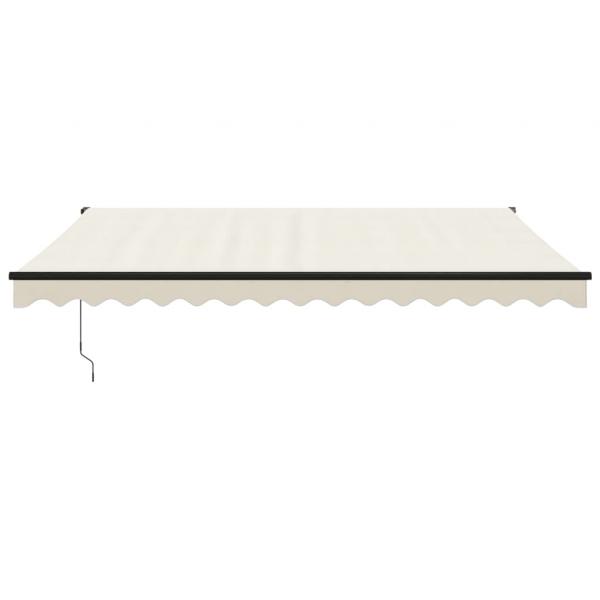 Markise Einziehbar Creme 4x3 m Stoff und Aluminium