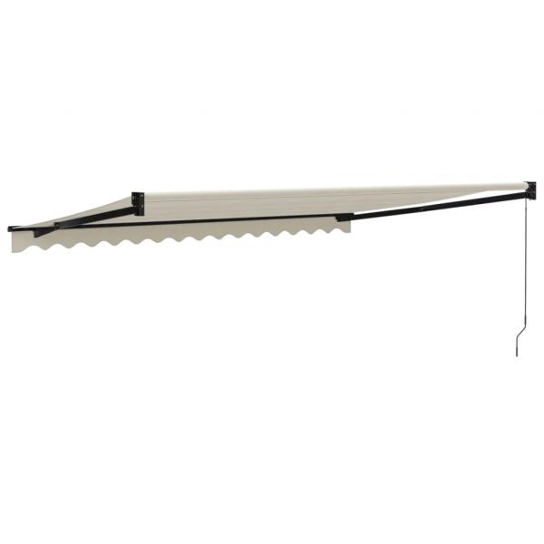 Markise Einziehbar Creme 4x3 m Stoff und Aluminium