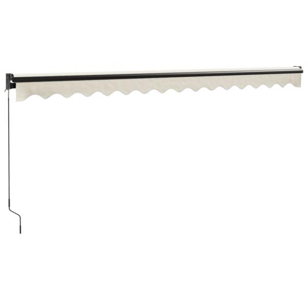Markise Einziehbar Creme 4x3 m Stoff und Aluminium