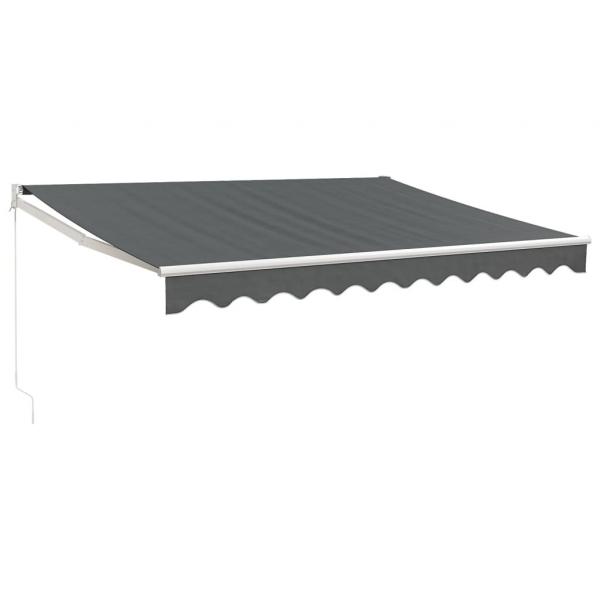Markise Einziehbar Anthrazit 3,5x2,5 m Stoff und Aluminium