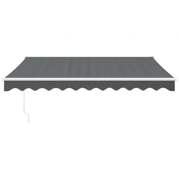 Markise Einziehbar Anthrazit 3,5x2,5 m Stoff und Aluminium