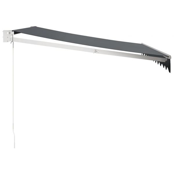 Markise Einziehbar Anthrazit 3,5x2,5 m Stoff und Aluminium