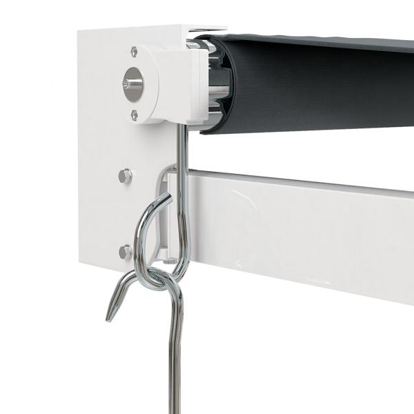 Markise Einziehbar Anthrazit 3,5x2,5 m Stoff und Aluminium