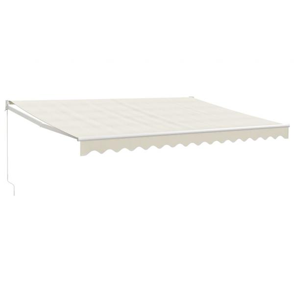 Markise Einziehbar Creme 4,5x3 m Stoff und Aluminium