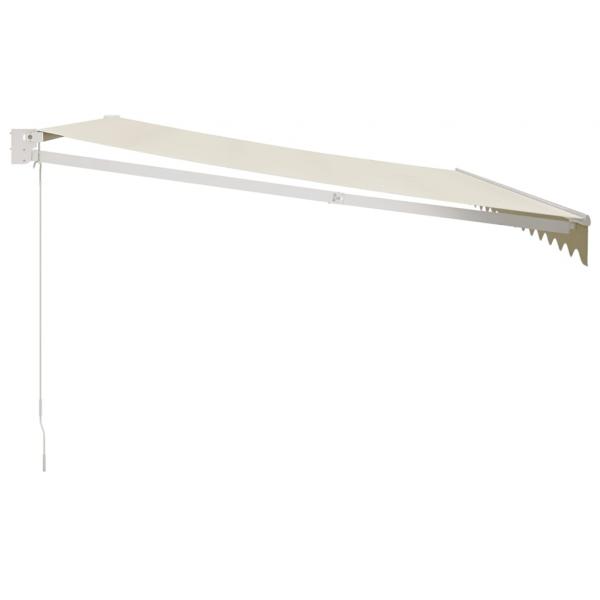Markise Einziehbar Creme 4,5x3 m Stoff und Aluminium