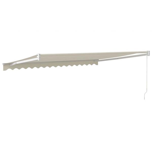 Markise Einziehbar Creme 4,5x3 m Stoff und Aluminium