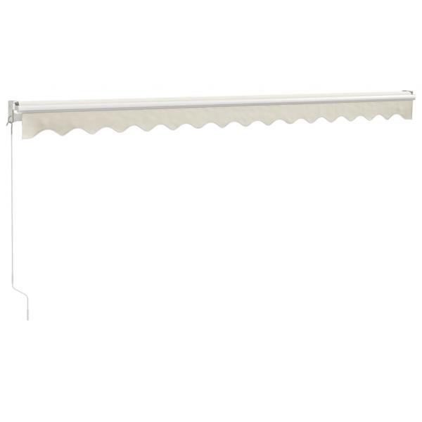 Markise Einziehbar Creme 4,5x3 m Stoff und Aluminium