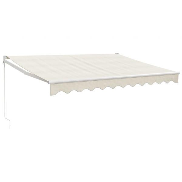 Markise Einziehbar Creme 3,5x2,5 m Stoff und Aluminium