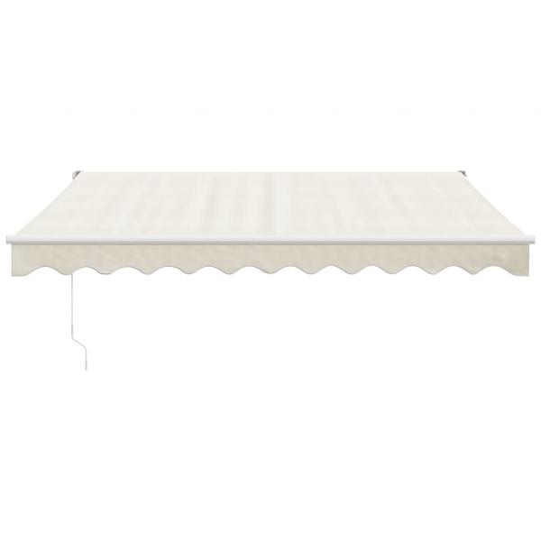 Markise Einziehbar Creme 3,5x2,5 m Stoff und Aluminium