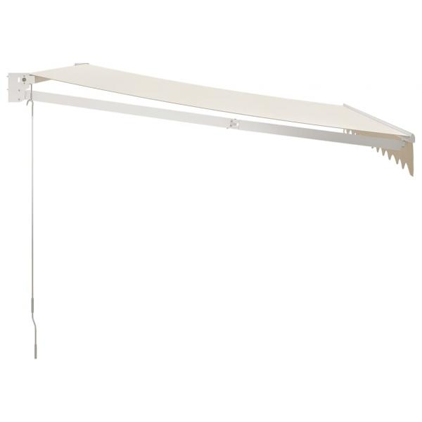 Markise Einziehbar Creme 3,5x2,5 m Stoff und Aluminium