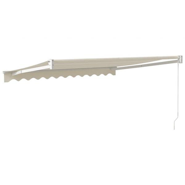 Markise Einziehbar Creme 3,5x2,5 m Stoff und Aluminium