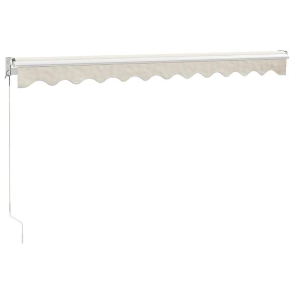 Markise Einziehbar Creme 3,5x2,5 m Stoff und Aluminium