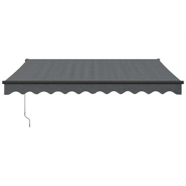 Markise Einziehbar Anthrazit 3,5x2,5 m Stoff und Aluminium