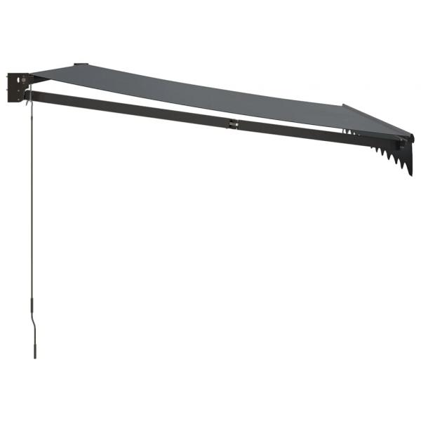 Markise Einziehbar Anthrazit 3,5x2,5 m Stoff und Aluminium