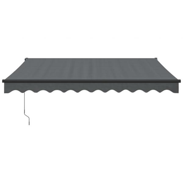Markise Einziehbar Anthrazit 3x2,5 m Stoff und Aluminium