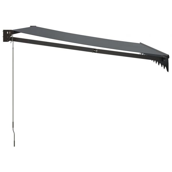 Markise Einziehbar Anthrazit 3x2,5 m Stoff und Aluminium