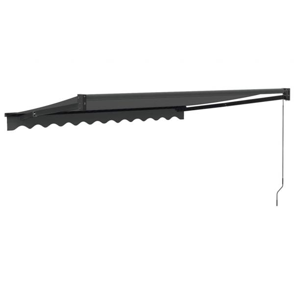 Markise Einziehbar Anthrazit 3x2,5 m Stoff und Aluminium