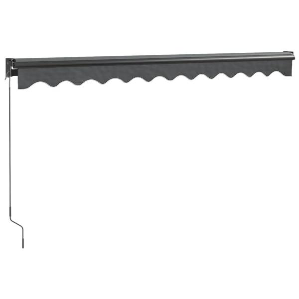 Markise Einziehbar Anthrazit 3x2,5 m Stoff und Aluminium