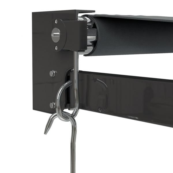 Markise Einziehbar Anthrazit 3x2,5 m Stoff und Aluminium