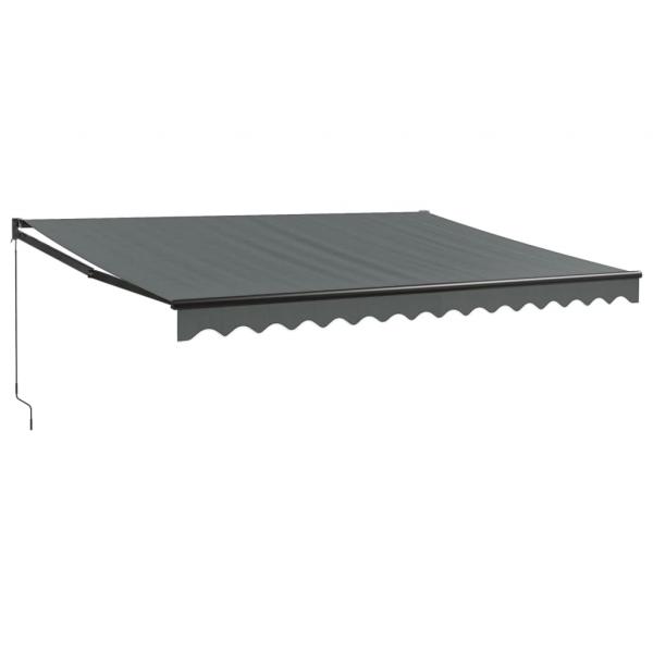Markise Einziehbar Anthrazit 4x3 m Stoff und Aluminium