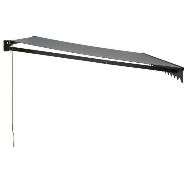 Markise Einziehbar Anthrazit 4x3 m Stoff und Aluminium