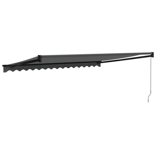 Markise Einziehbar Anthrazit 4x3 m Stoff und Aluminium
