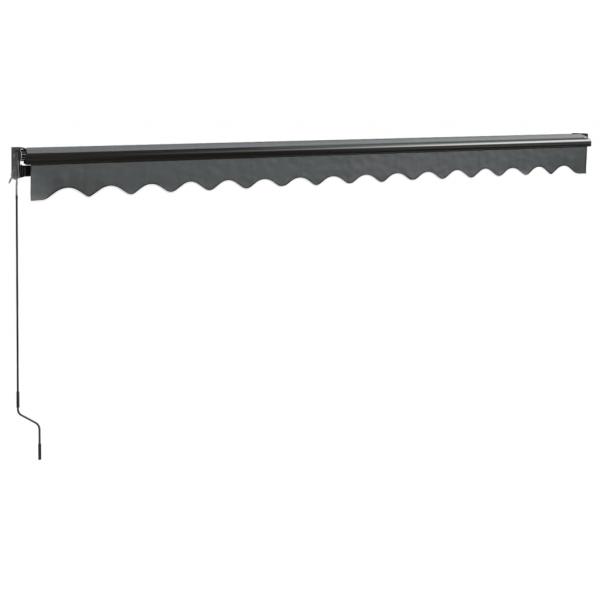 Markise Einziehbar Anthrazit 4x3 m Stoff und Aluminium