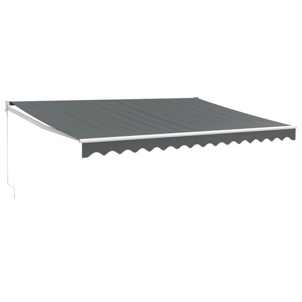 Markise Einziehbar Anthrazit 4,5x3 m Stoff und Aluminium