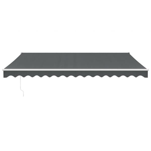 Markise Einziehbar Anthrazit 4,5x3 m Stoff und Aluminium