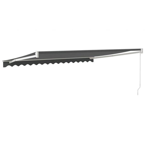 Markise Einziehbar Anthrazit 4,5x3 m Stoff und Aluminium