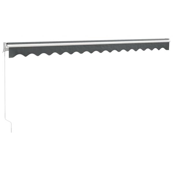 Markise Einziehbar Anthrazit 4,5x3 m Stoff und Aluminium