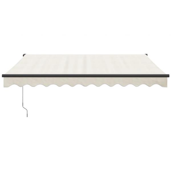 Markise Einziehbar Creme 3,5x2,5 m Stoff und Aluminium