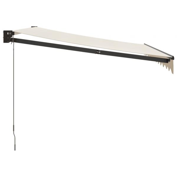 Markise Einziehbar Creme 3,5x2,5 m Stoff und Aluminium