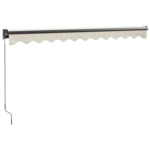 Markise Einziehbar Creme 3,5x2,5 m Stoff und Aluminium