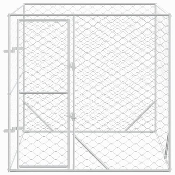 Outdoor-Hundezwinger Silbern 2x2x2 m Verzinkter Stahl