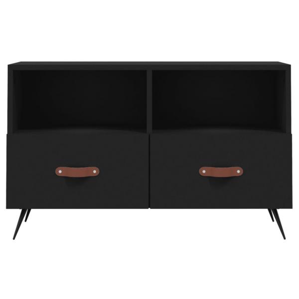 TV-Schrank Schwarz 80x36x50 cm Holzwerkstoff