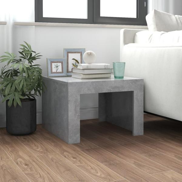 ARDEBO.de - Couchtisch Betongrau 50x50x35 cm Holzwerkstoff